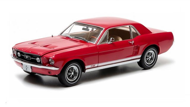 1/18 1967 Mustang GT Coupe (candy Apple Red)