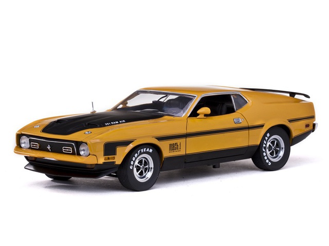 1/18 1971 Ford Mustang Mach 1 (Yellow Gold) (SS-3606) - High Quality ...