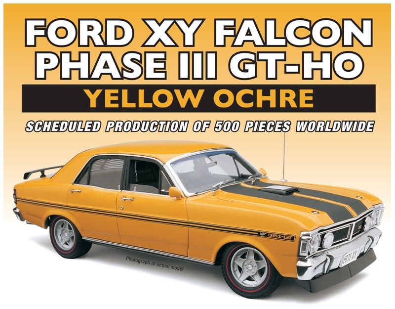 1/18 Ford XY Falcon Phase III GT-HO Yellow Ochre (18769)