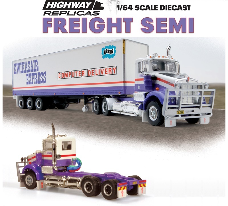1/64 Freight Semi Prime Mover and Trailer - Kwikasair Express (12020)