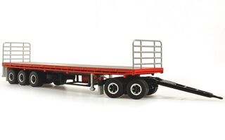 1/64 Flat Deck Freight Trailer - Red